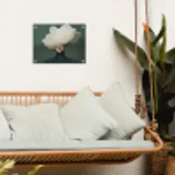 Hoed - Vrouw - Beige tuinposter los doek klein -sfeer7