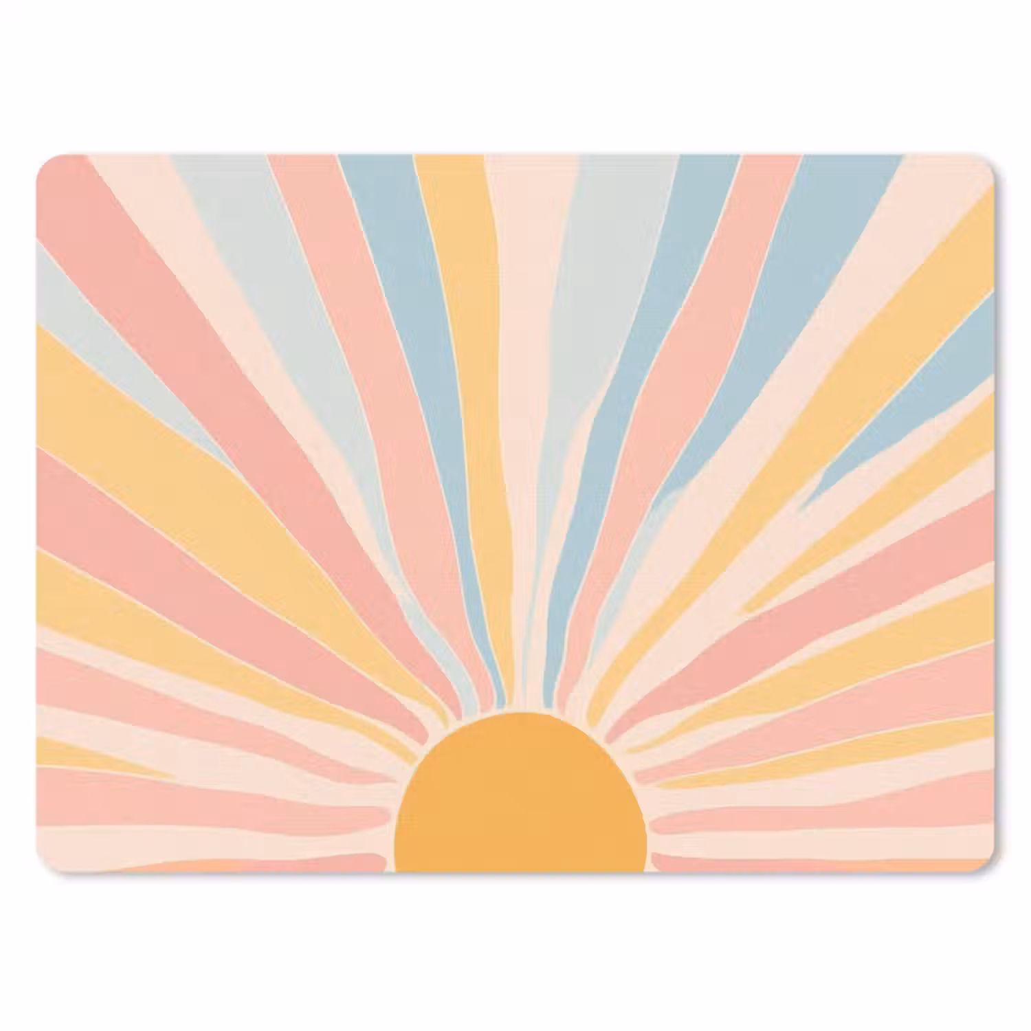 Muismat - Illustratie - Zon - Pastelkleuren