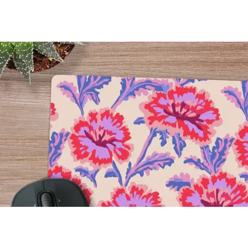 Bloemen - Patroon - Meerkleurig muismat rubber klein 262 -closeup