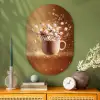 Chocomelk - Drinken - Warm - Bruin Wandcirkel Ovaal Glas middel -sfeer2