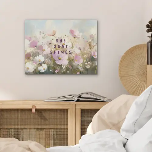 Quote - Bloemen - Schilderachtig PET vilt klein -sfeer3