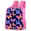 Kleurrijke vlinders in roze en blauw Kinderrugzak - Roze middel -schuin