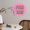 Tekst - Bold - Roze Wandcirkel behangsticker klein -sfeer3