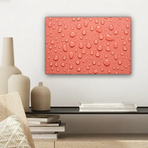 Water - Druppels - Roze canvas 2cm klein -sfeer6