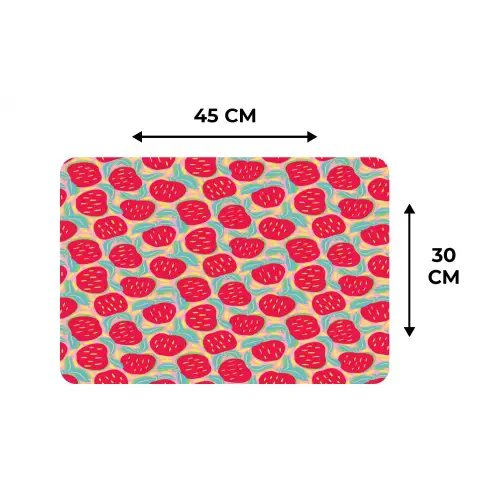 Appels - Rood - Stippen Placemat vinyl groot 368 -specs
