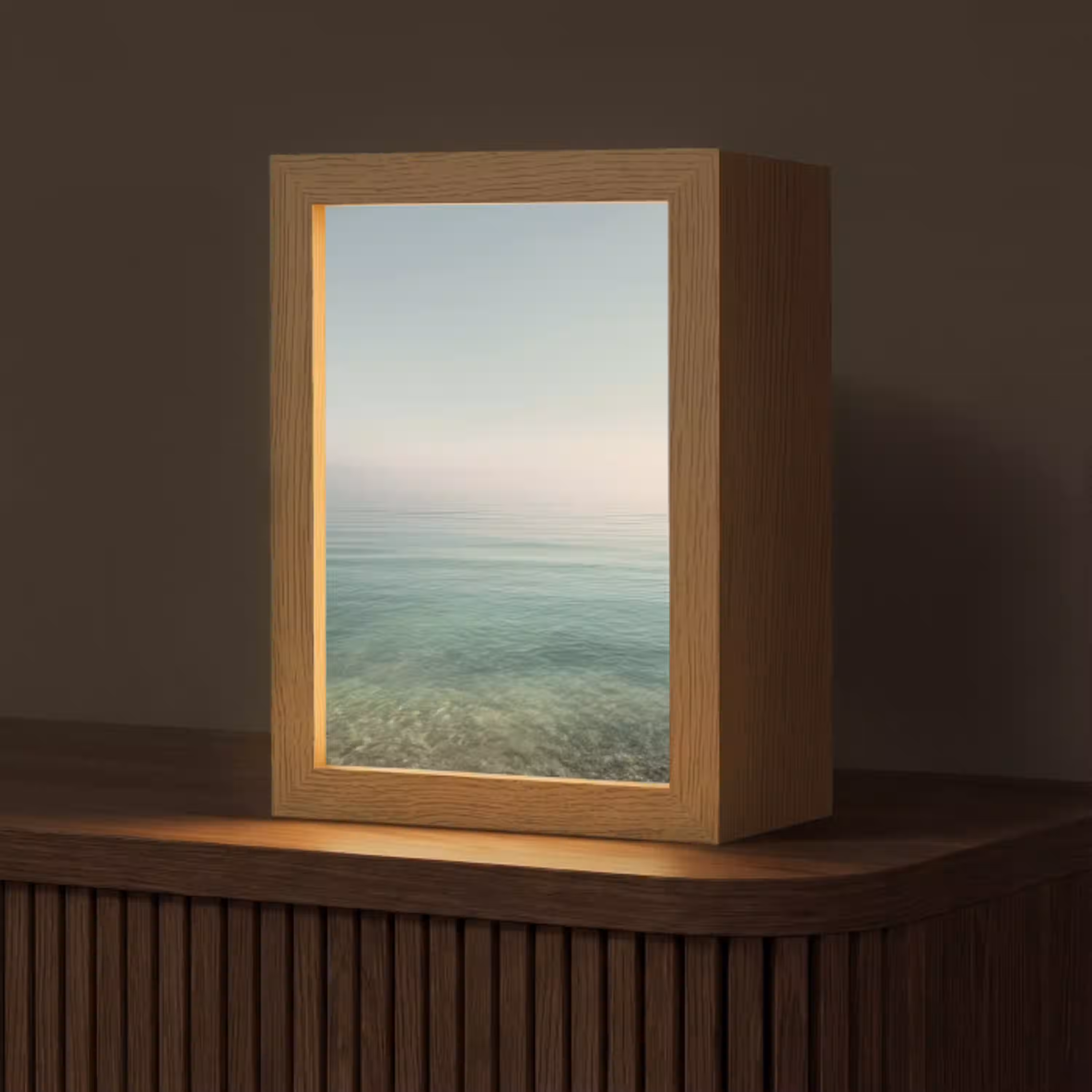Zee - Horizon - Blauw - Mist Light Box met kabel (Tafellamp) klein -z3d_website