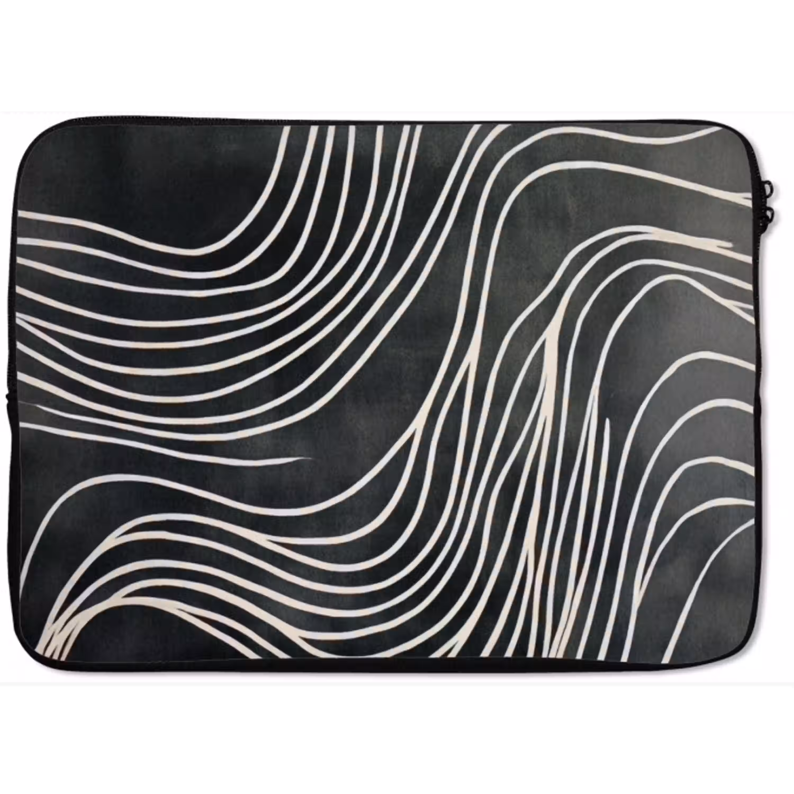 Lijnen - Patroon - Abstract - Wit laptophoes neopreen klein -zkaufland3dotto