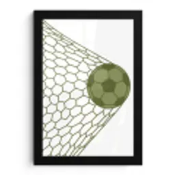 Voetbal - Goal - Sport - Groen fotolijst zwart zonder passe partout klein -3d