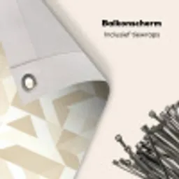 Modern - Abstract - Beige Balkonbeschermer Duitsland klein 596 -closeup_NL