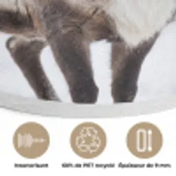 Rendier - Gewei - Toendra - Sneeuw - Wild Akoestische PET Vilt - Rond klein -closeup_FR