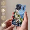 Trap - Huizen - Berglandschap - Zee Telefoonhoesje iPhone 17 Pro klein -sfeer3_NL
