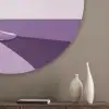 Cocktail - Paars - Minimalistisch - Citroen Akoestische PET Vilt - Rond klein -sfeer5_closeup
