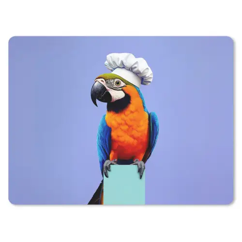 Papegaai - Koksmuts - Vogel - Leuk muismat rubber klein -3d