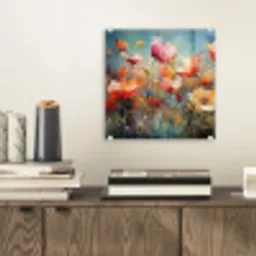 Bloemen - Watercolor - Kunst - Botanisch - Natuur plexiglas 5mm klein -sfeer1