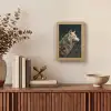 Wolf - Bloemen - Natuur Light Box met kabel (Tafellamp) klein -sfeer2