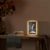 Geit - Bord - Spaghetti - Zwart Wit Light Box met kabel (Tafellamp) klein -sfeer4