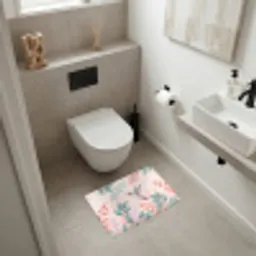 Kolibrie - Vliegen - Natuur - Illustratie - Kleurrijk Badmat klein -sfeer4