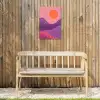 Zon - Heuvels - Paars - Abstract Tuinposter op houten frame 2 cm dik klein -sfeer4
