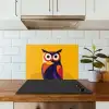 Uil - Grafisch - Kleurrijk - Ogen keuken achterwand spatscherm klein -sfeer2