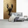 Kreeft - Zwart - Goud - Luxe fotobehang vinyl groot -slaapkamer
