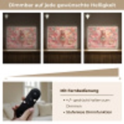 Fee - Bloemen - Roze Light Box met batterij (Wandlamp kind) middel -USP_dimbaarDE