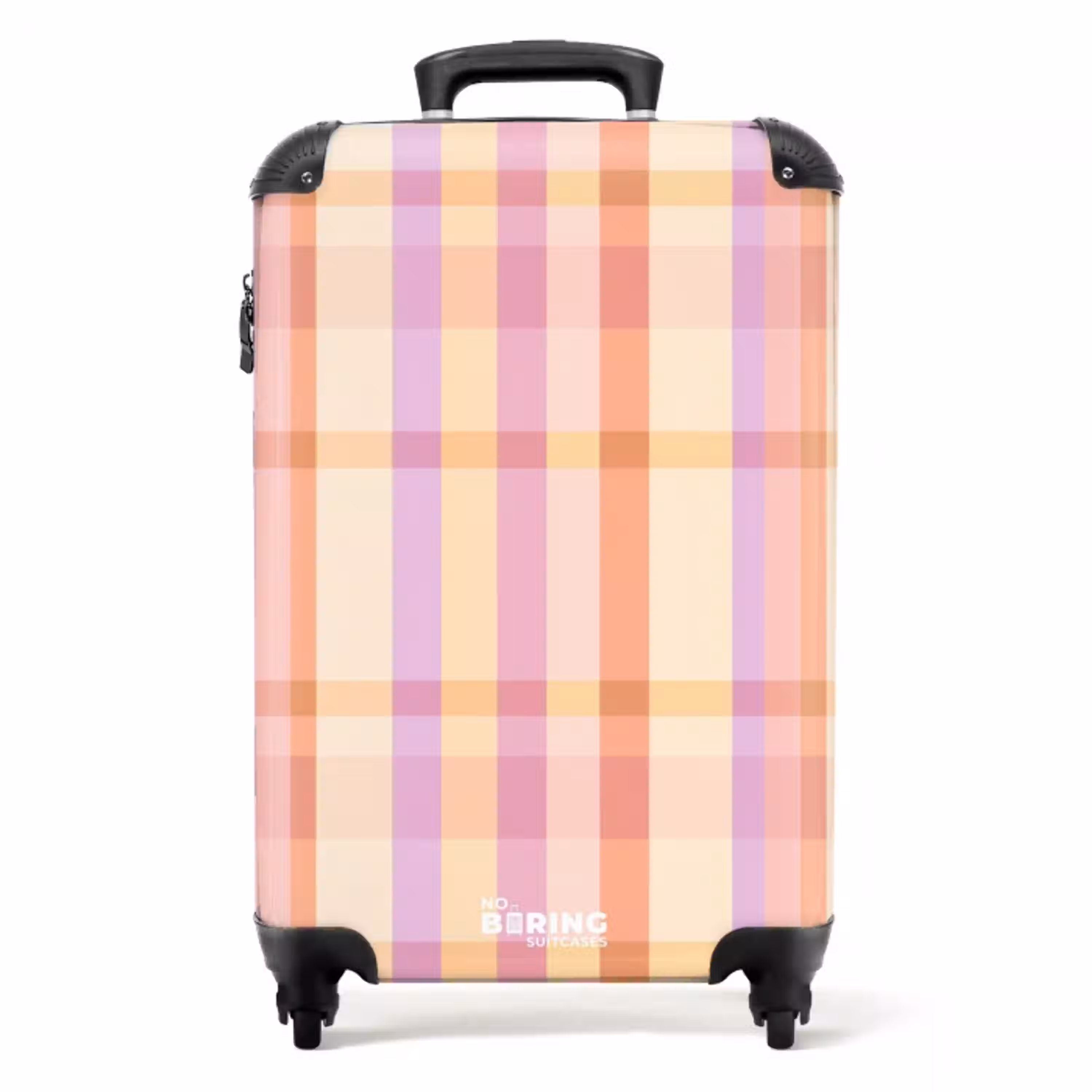 Pastel - uitpatroon - Geometrisch NBS - Handbagage koffer - Volwassenen Unisex middel -productfoto_recht