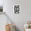 Retro - Cheers - Zwart - Decoratie tuinposter los doek klein -sfeer8
