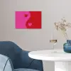 Minimalistisch - Rood - Roze - Hartjes poster papier klein -sfeer3