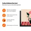 Vaas - Bloemen - Vlinder - Rood Inductie beschermer vinyl 3mm klein -zzzzzzz-td-ups