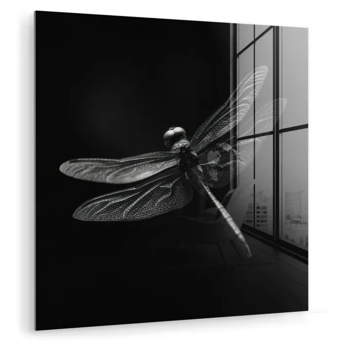 Libelle - Dieren - Zwart - Insect plexiglas 5mm klein -zzzproduct_nieuw
