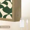Groen - Organische vlakken - Crème Light Box met batterij (Wandlamp) middel 907 -USP_websiteoplaadbaarNL
