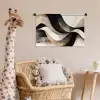 Abstract - Golven - Zwart - Verweerd Wandkleed katoen klein -wsfeer5_kind