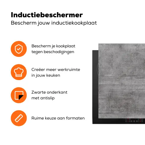 Beton - Patroon - Antiek Inductie beschermer vinyl 3mm klein 276 -zzzzzzz-td-ups