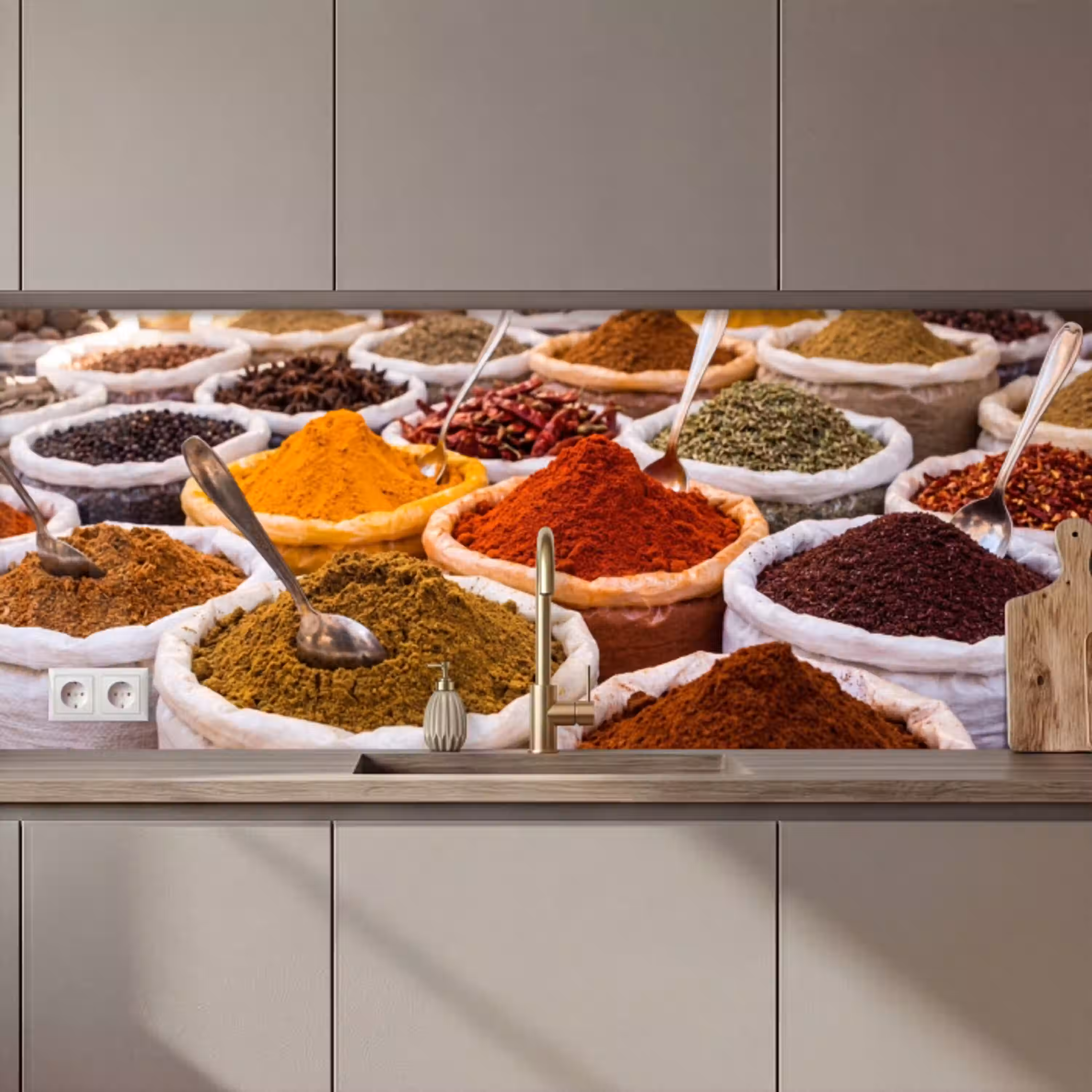 Kruiden - Markt - Eten keuken achterwand 2 middel zz_3dshopping