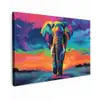 Olifant - Kleurrijk - Lucht - Abstract canvas 2cm klein -z3d