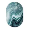 Edelstenen - Blauw - Natuur - Marmer - Abstract Wandcirkel Ovaal Forex klein -3d