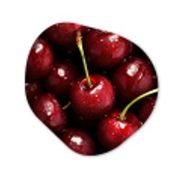 Rood - Fruit - Kersen Wandcirkel Organisch Aluminium middel -3d