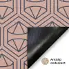 Donkerblauw - Roze - Patroom - Symmetrisch Deurmat klein 898 -antislip_NL
