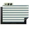 Strepen - Modern - Blauw Inductie beschemer met haakjes klein 777 -3d