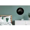 Gipskruid - Bloemetjes - Wit - Minimalistisch Wandcirkel aluminium klein -slaapkamer