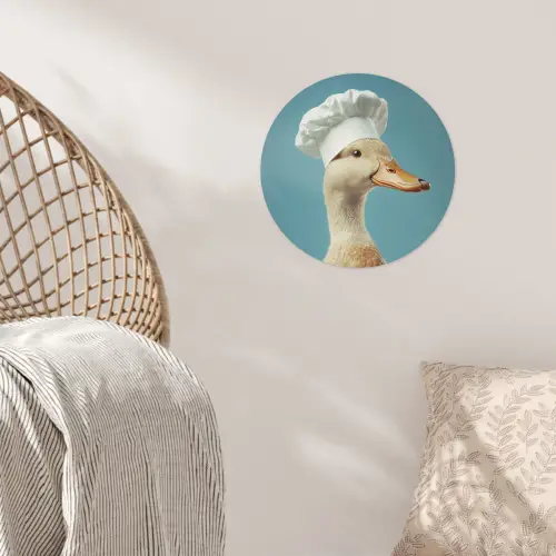 Eend - Koksmuts - Cute - Vogel Wandcirkel behangsticker klein -sfeer4
