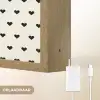 Valentijn - Hart - Wit - Zwart Light Box met batterij (Wandlamp) middel 907 -USP_websiteoplaadbaarNL
