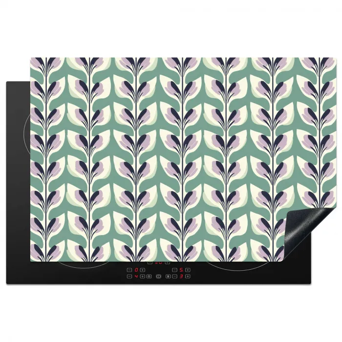 Retro - Modern - Groen Inductie beschermer vinyl 3mm klein 276 -3d