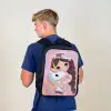 Meisje - Eenhoorn - Glitter Rugzak - Zwart middel -sfeer8