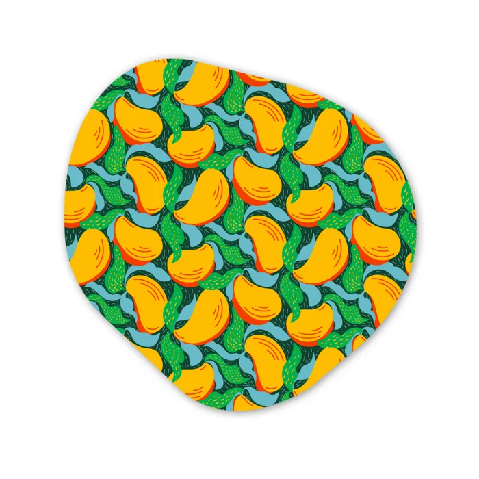 Mango - Patroon - Fruit - Bladeren Wandcirkel Organisch Forex 3mm klein 629 -3d