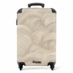 Bogen - Patroon - Beige NBS - Handbagage koffer - Volwassenen Unisex middel -productfoto_recht