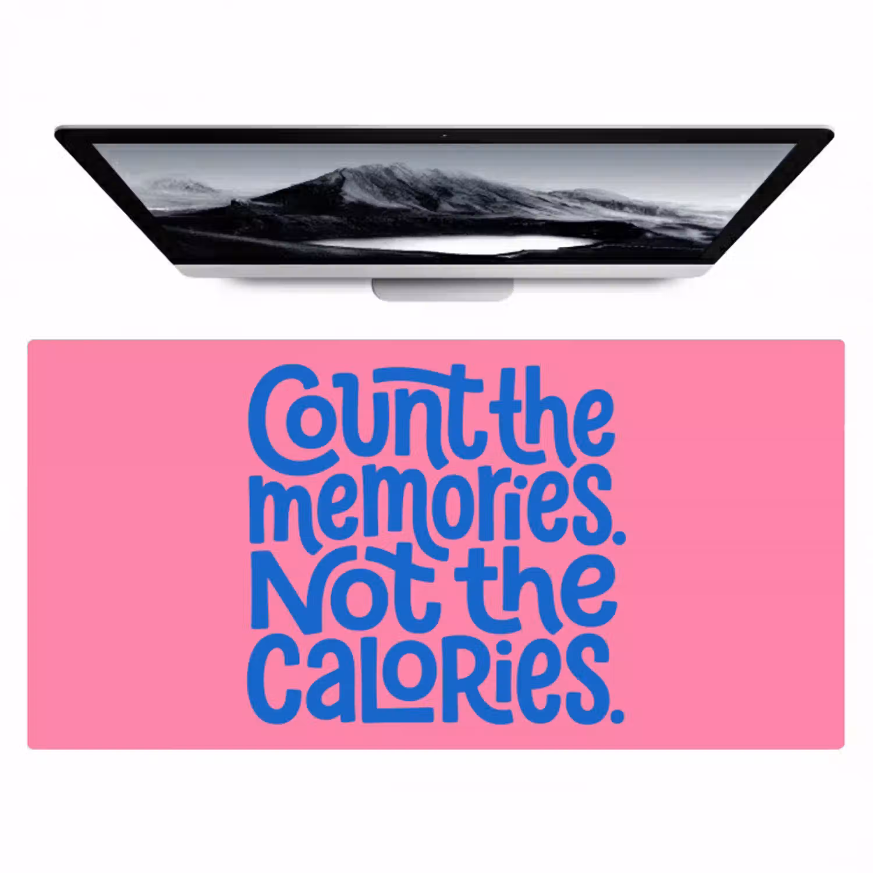 Memories - Roze - Blauw - Quote Muismat XXL klein -zzz3d