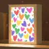 Hartjes - Patroon - Kleurrijk Light Box met kabel klein -zzz_3d_website