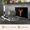 Kreeft - Oranje - Zwart - Modern keuken achterwand spatscherm klein -usp_NL
