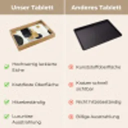 Goud - Rechthoeken - Cirkels - Abstract Dienblad Rechthoek middel -USP_VergelijkingDE